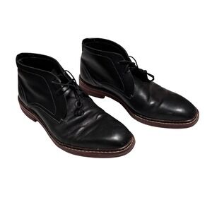 Ted Baker Men's Azzlan Leather‎ Desert Boots Black / Purple 9-16222 Size 9